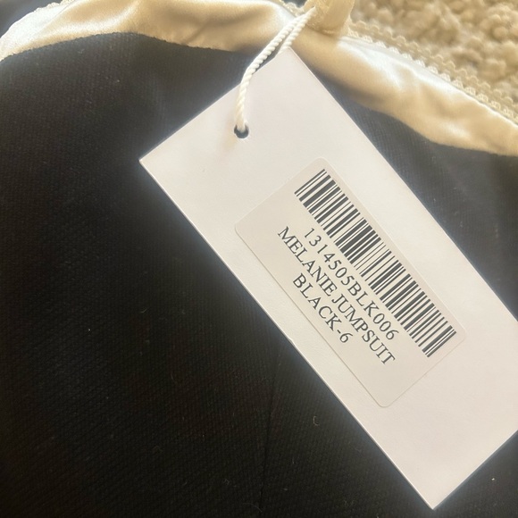 NEW Reformation Melanie Jumpsuit Black and White size 6 - Picture 4 of 9